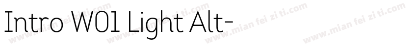 Intro W01 Light Alt字体转换